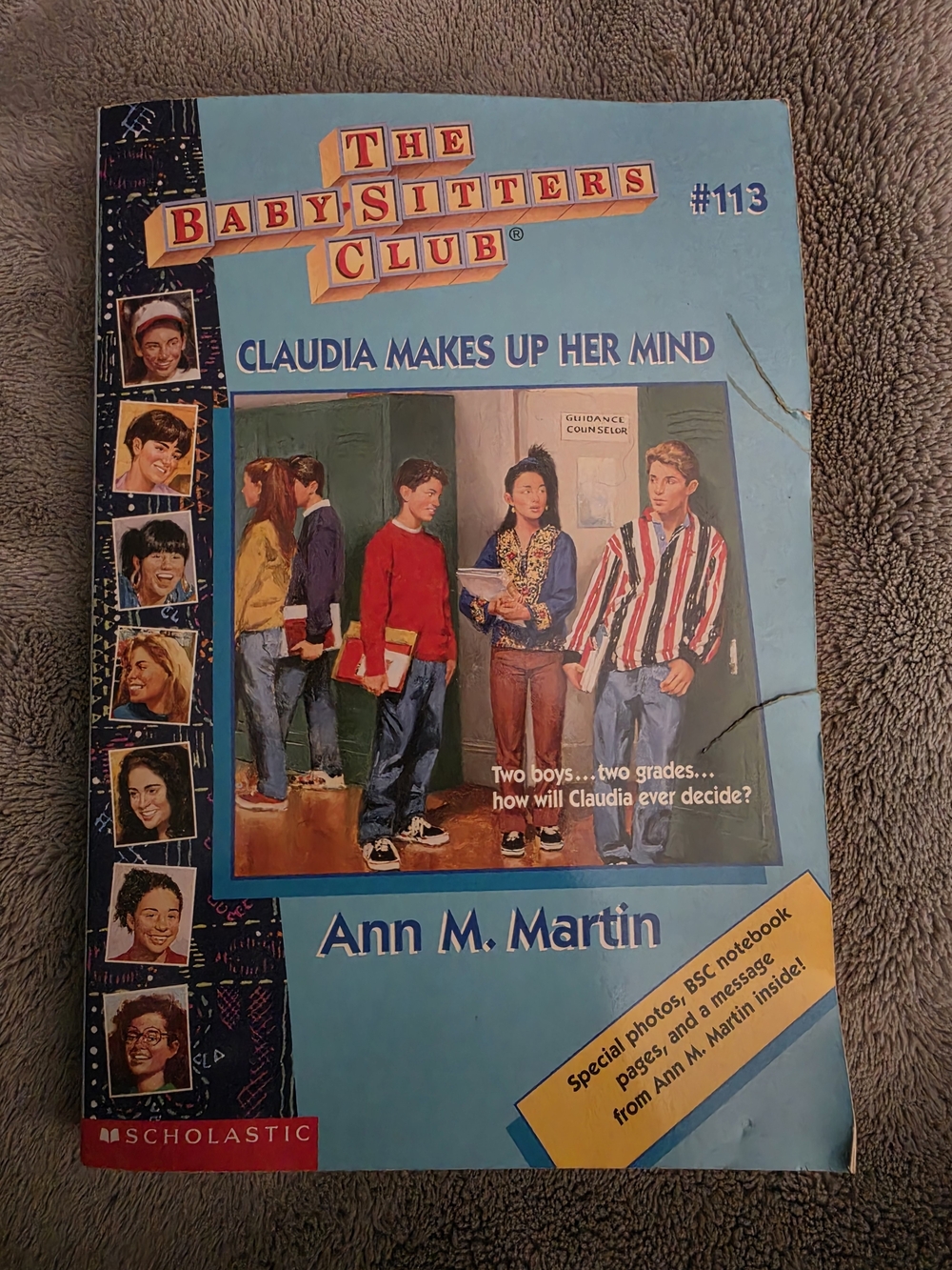 Scholastic The Baby-Sitters Club: Claudia Makes Up Her Mind - Light Blue Cover